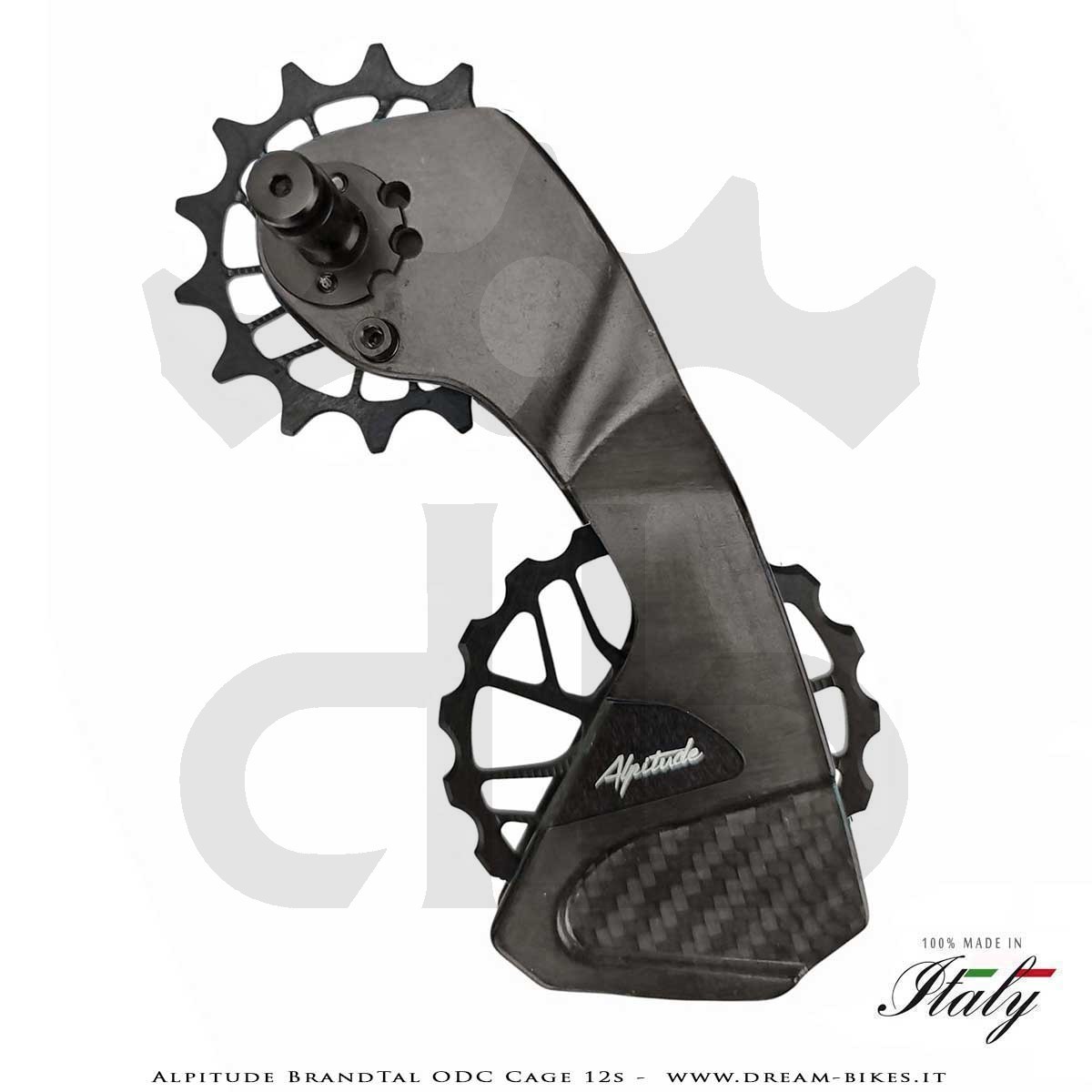 Alpitude Brandtal ODC - Gabbia Cambio Completa Carbon 12v con Pulegge Oversize e Cuscinetti Ceramici - Da 69 gr.
