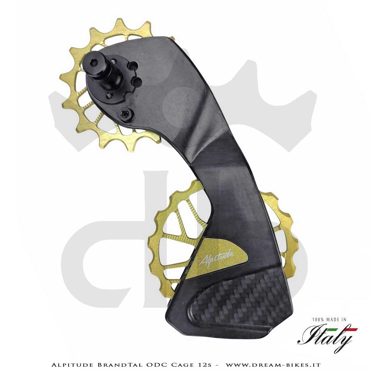 Alpitude Brandtal ODC - Gabbia Cambio Completa Carbon 12v con Pulegge Oversize e Cuscinetti Ceramici - Da 69 gr.