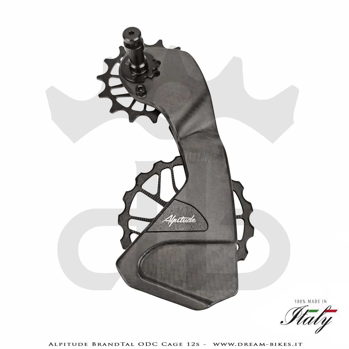 Alpitude Brandtal ODC - Gabbia Cambio Completa Carbon 12v con Pulegge Oversize e Cuscinetti Ceramici - Da 69 gr.