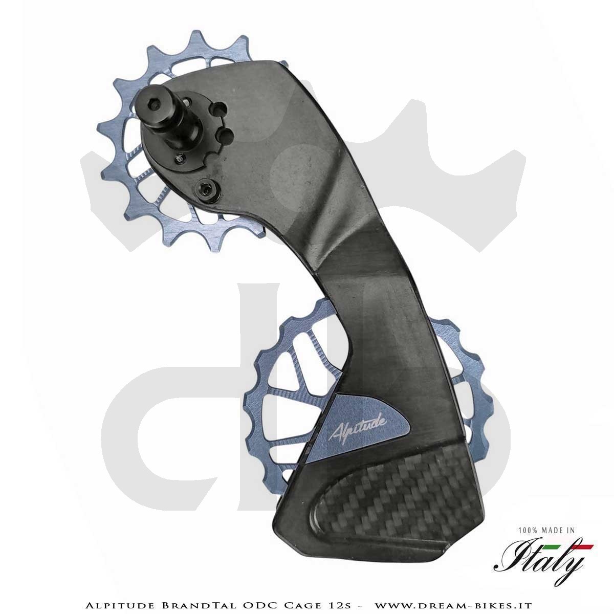 Alpitude Brandtal ODC - Gabbia Cambio Completa Carbon 12v con Pulegge Oversize e Cuscinetti Ceramici - Da 69 gr.