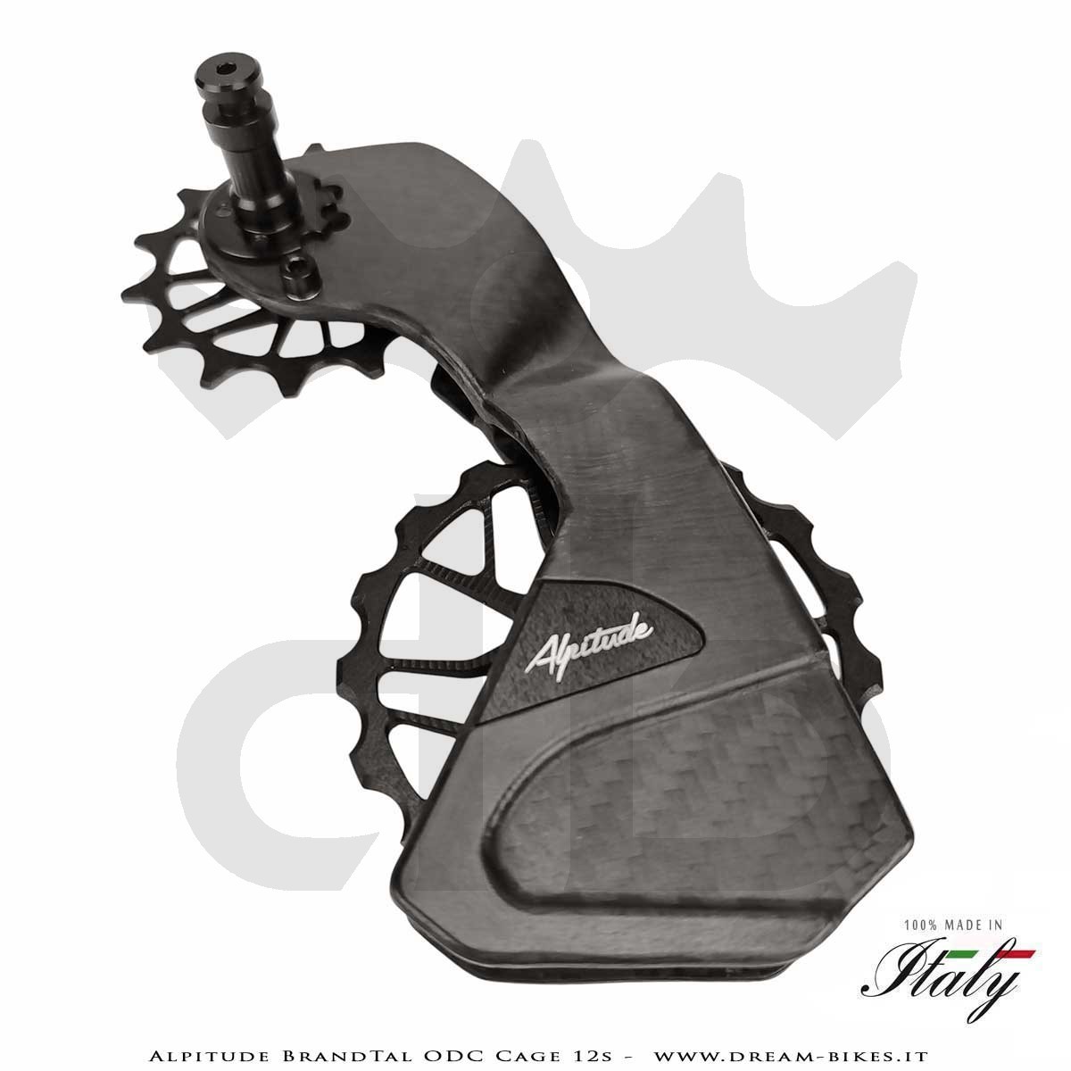 Alpitude Brandtal ODC - Gabbia Cambio Completa Carbon 12v con Pulegge Oversize e Cuscinetti Ceramici - Da 69 gr.