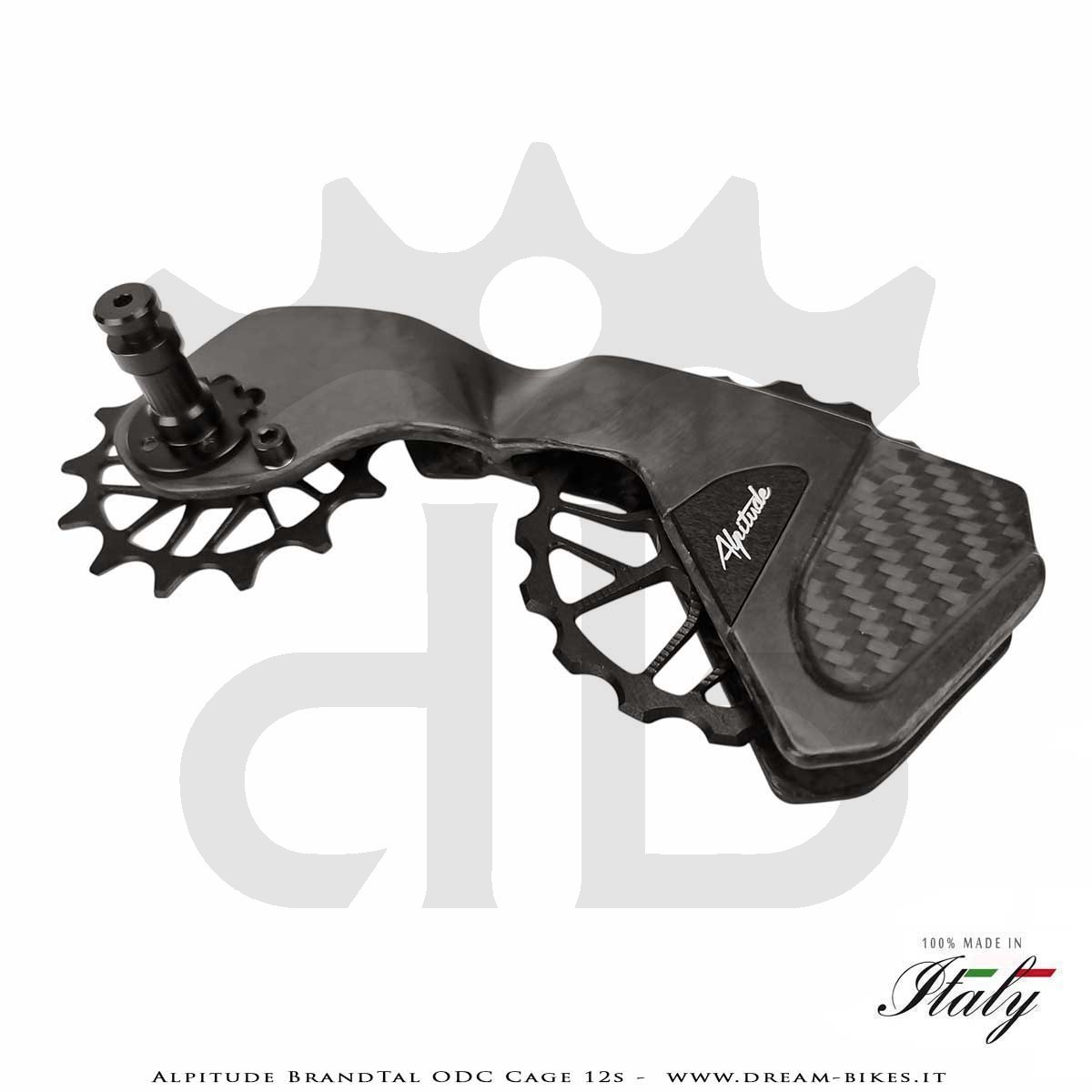 Alpitude Brandtal ODC - Gabbia Cambio Completa Carbon 12v con Pulegge Oversize e Cuscinetti Ceramici - Da 69 gr.