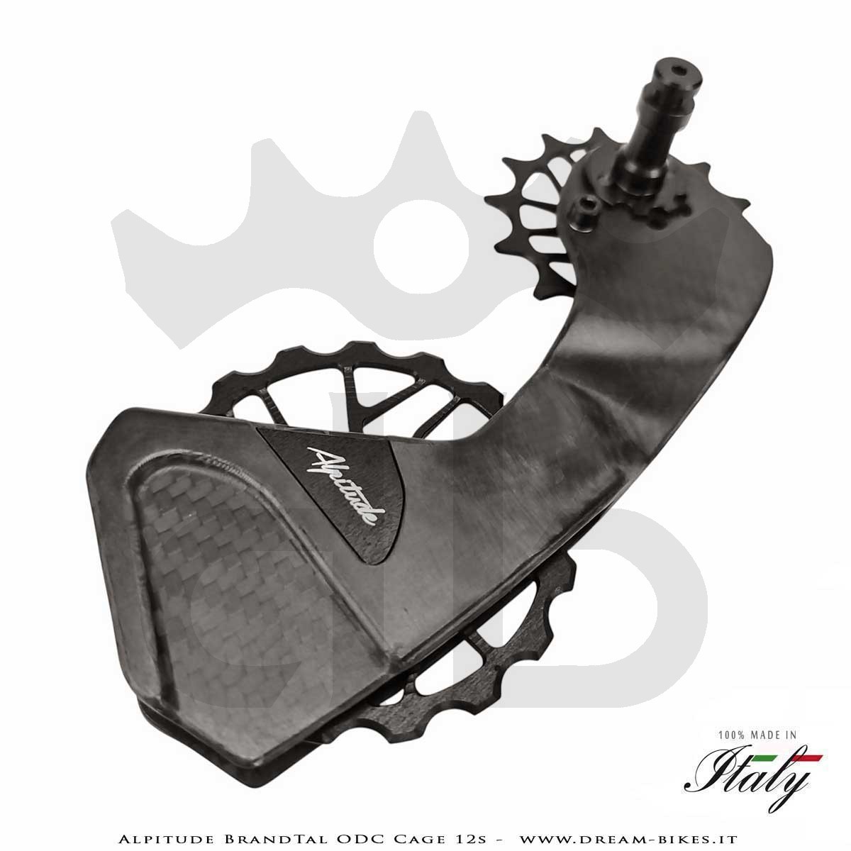 Alpitude Brandtal ODC - Gabbia Cambio Completa Carbon 12v con Pulegge Oversize e Cuscinetti Ceramici - Da 69 gr.