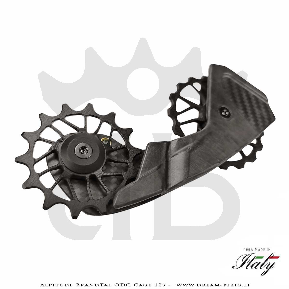Alpitude Brandtal ODC - Gabbia Cambio Completa Carbon 12v con Pulegge Oversize e Cuscinetti Ceramici - Da 69 gr.