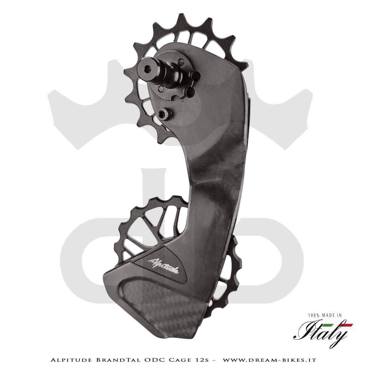 Alpitude Brandtal ODC - Gabbia Cambio Completa Carbon 12v con Pulegge Oversize e Cuscinetti Ceramici - Da 69 gr.