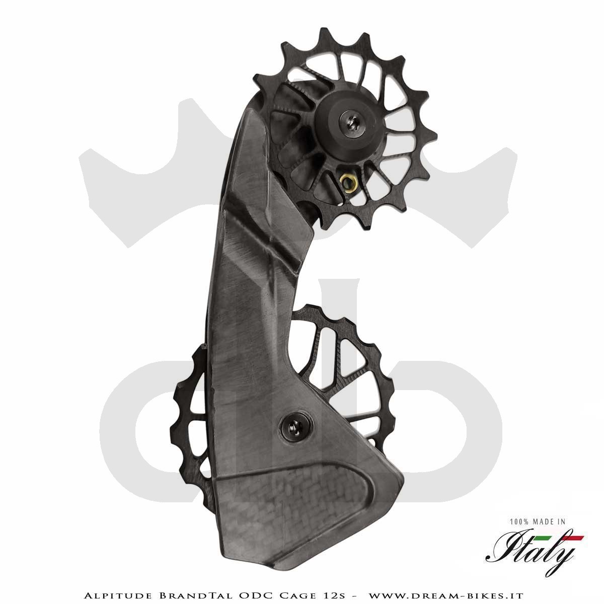 Alpitude Brandtal ODC - Gabbia Cambio Completa Carbon 12v con Pulegge Oversize e Cuscinetti Ceramici - Da 69 gr.
