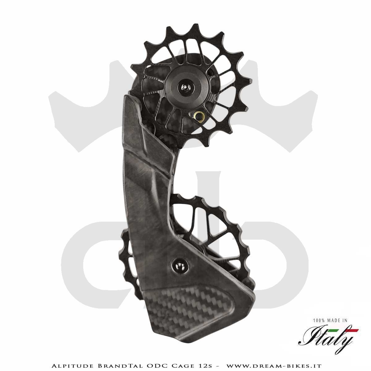 Alpitude Brandtal ODC - Gabbia Cambio Completa Carbon 12v con Pulegge Oversize e Cuscinetti Ceramici - Da 69 gr.