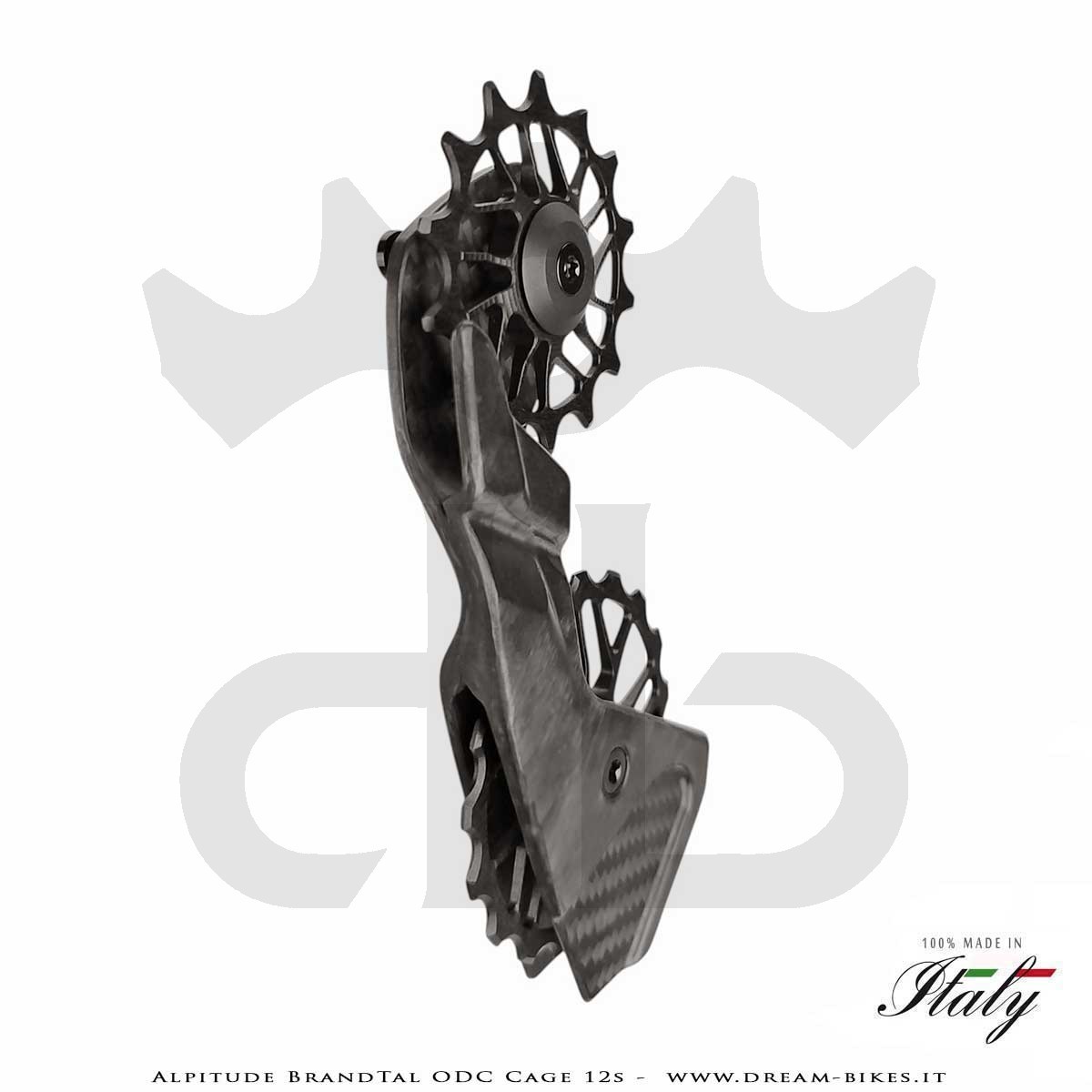 Alpitude Brandtal ODC - Gabbia Cambio Completa Carbon 12v con Pulegge Oversize e Cuscinetti Ceramici - Da 69 gr.