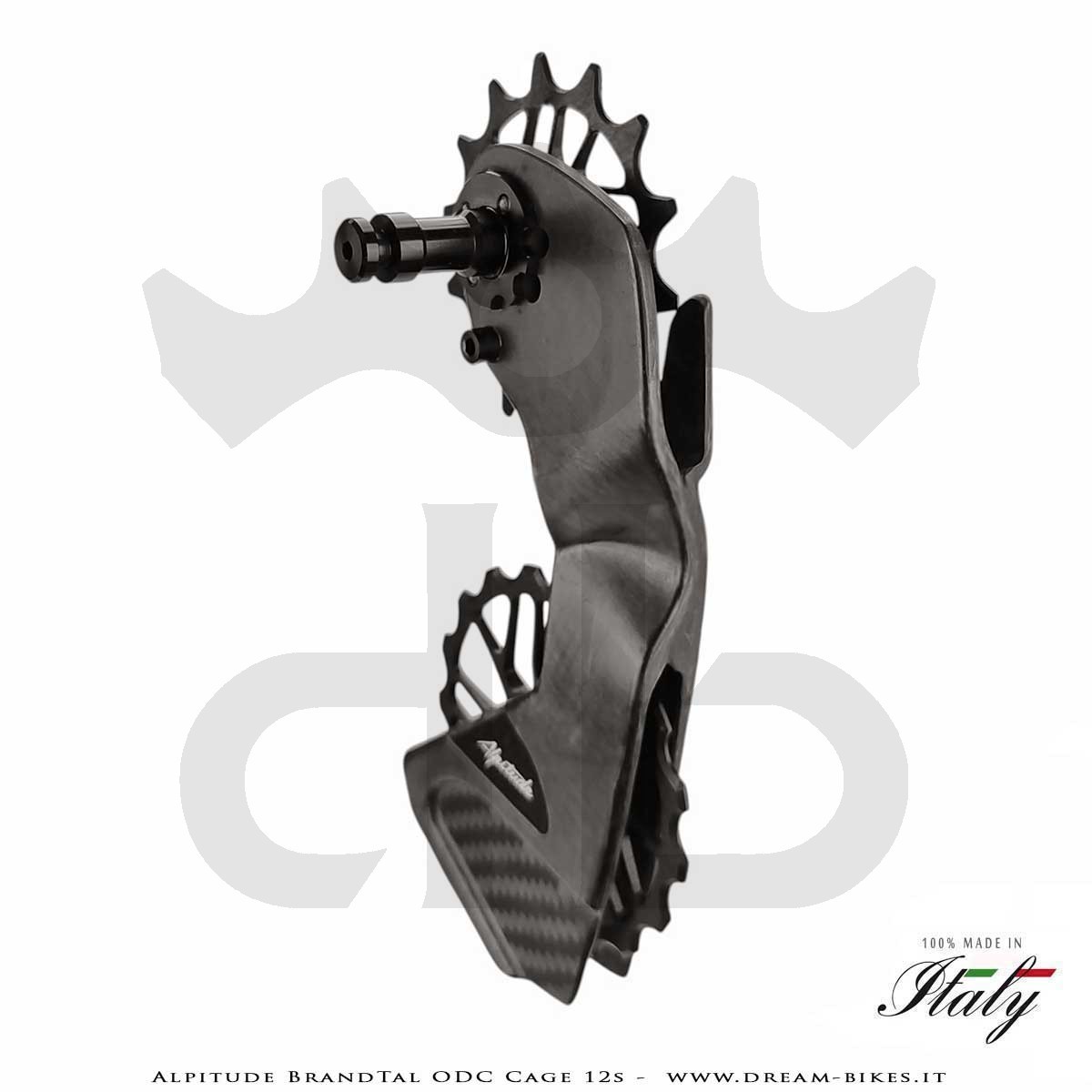 Alpitude Brandtal ODC - Gabbia Cambio Completa Carbon 12v con Pulegge Oversize e Cuscinetti Ceramici - Da 69 gr.
