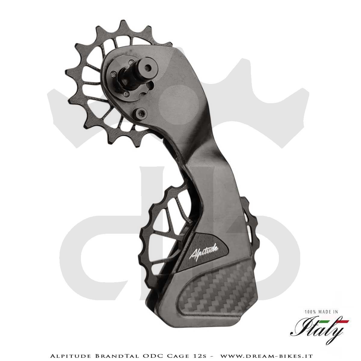 Alpitude Brandtal ODC - Gabbia Cambio Completa Carbon 12v con Pulegge Oversize e Cuscinetti Ceramici - Da 69 gr.