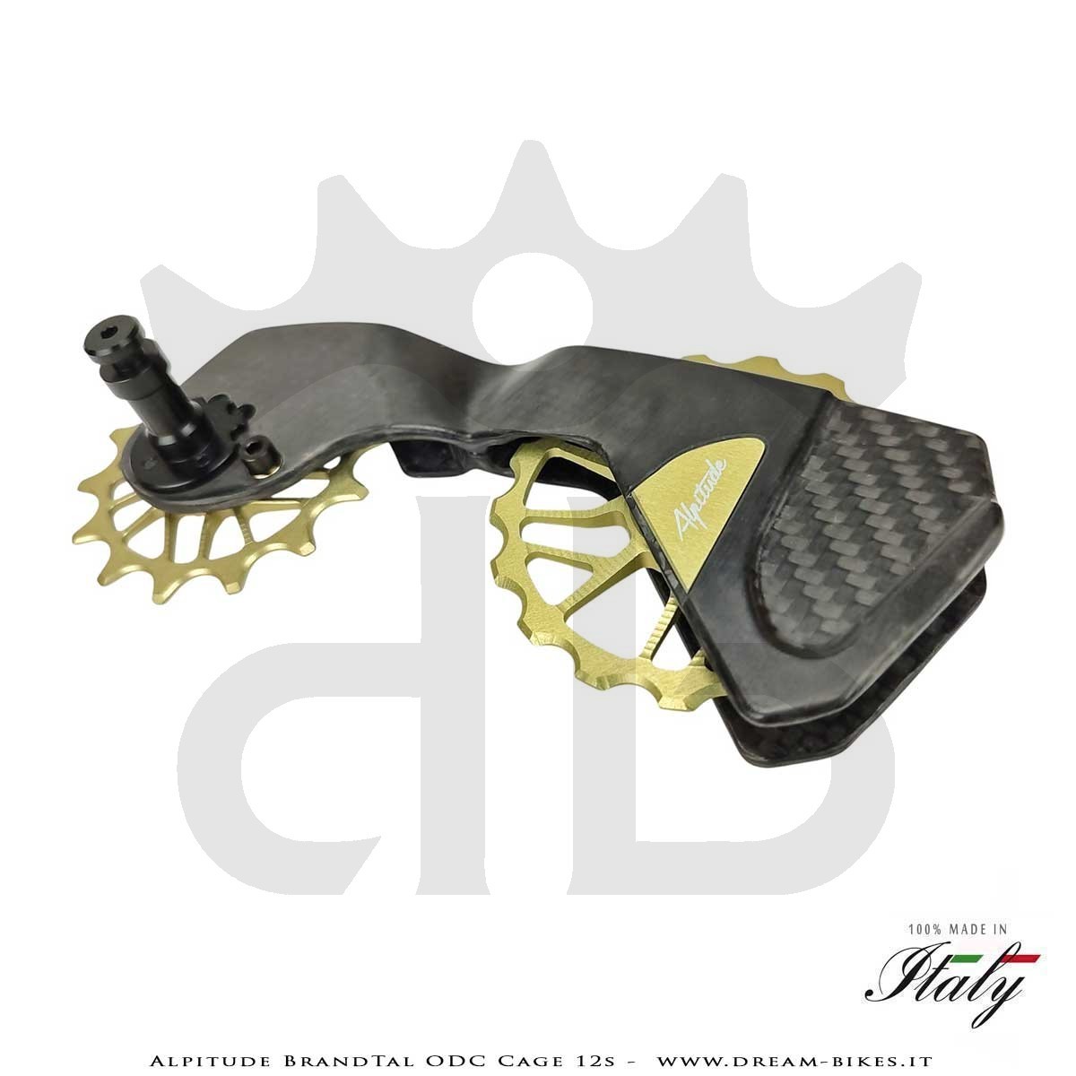 Alpitude Brandtal ODC - Gabbia Cambio Completa Carbon 12v con Pulegge Oversize e Cuscinetti Ceramici - Da 69 gr.
