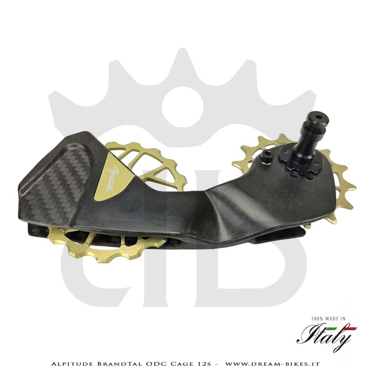 Alpitude Brandtal ODC - Gabbia Cambio Completa Carbon 12v con Pulegge Oversize e Cuscinetti Ceramici - Da 69 gr.