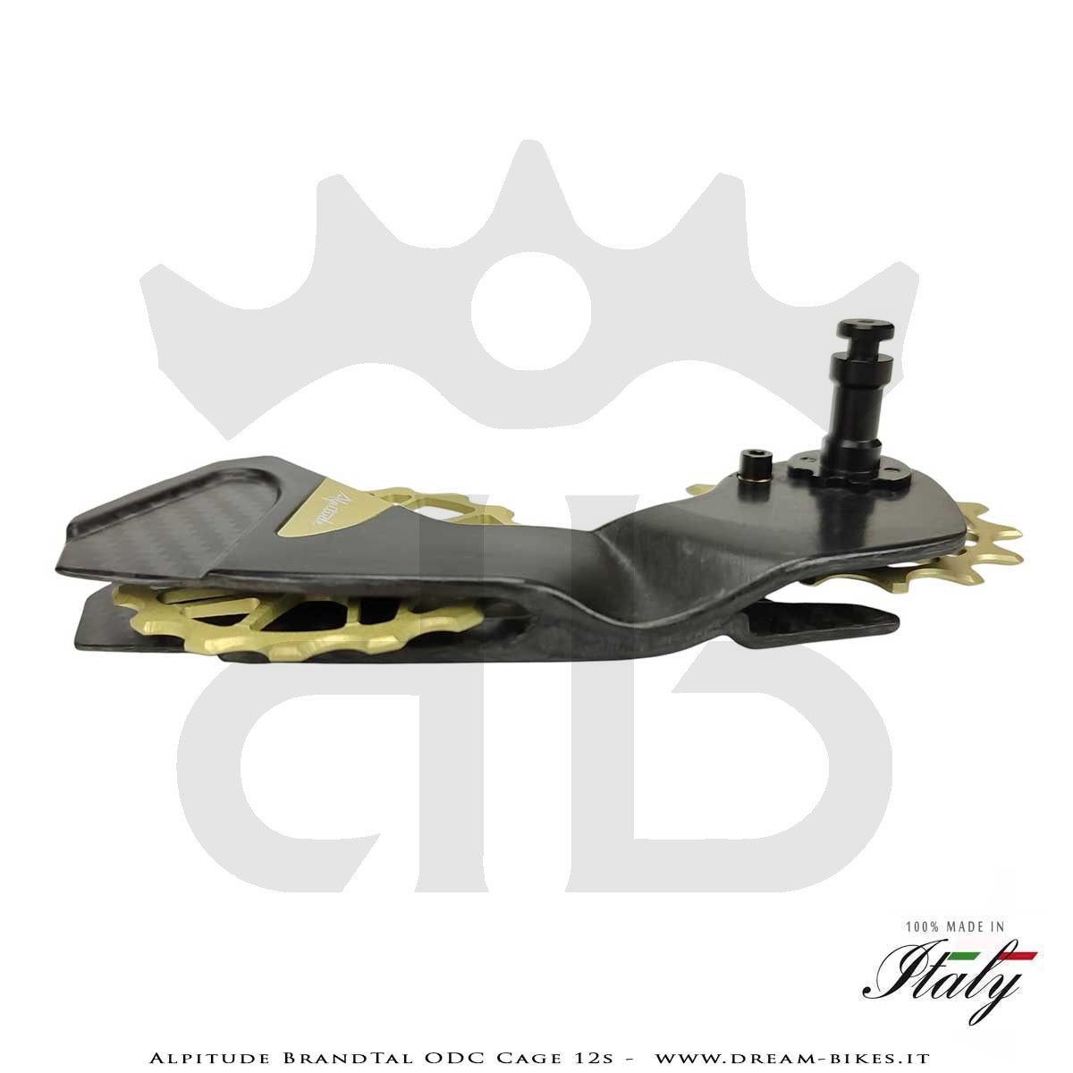 Alpitude Brandtal ODC - Gabbia Cambio Completa Carbon 12v con Pulegge Oversize e Cuscinetti Ceramici - Da 69 gr.