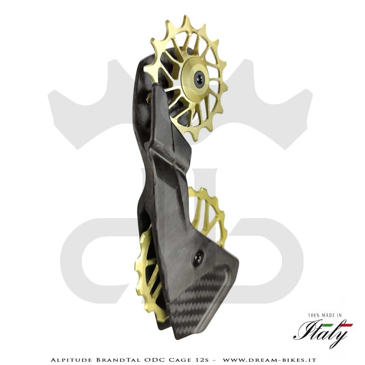 Alpitude Brandtal ODC - Gabbia Cambio Completa Carbon 12v con Pulegge Oversize e Cuscinetti Ceramici - Da 69 gr.