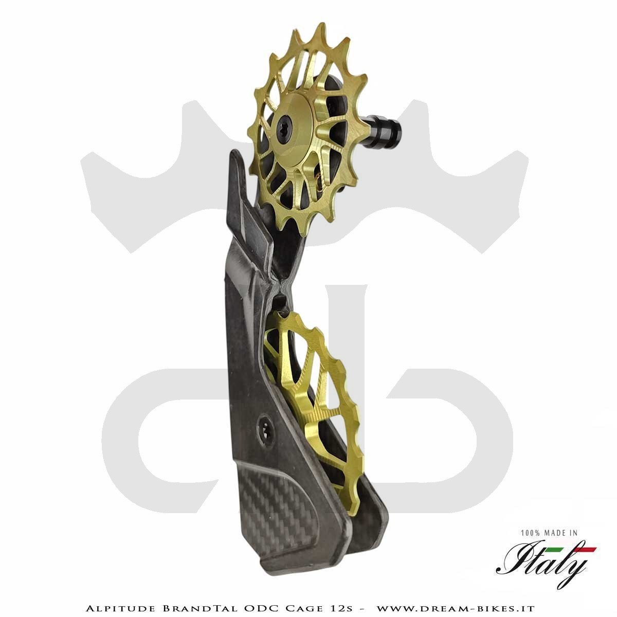 Alpitude Brandtal ODC - Gabbia Cambio Completa Carbon 12v con Pulegge Oversize e Cuscinetti Ceramici - Da 69 gr.