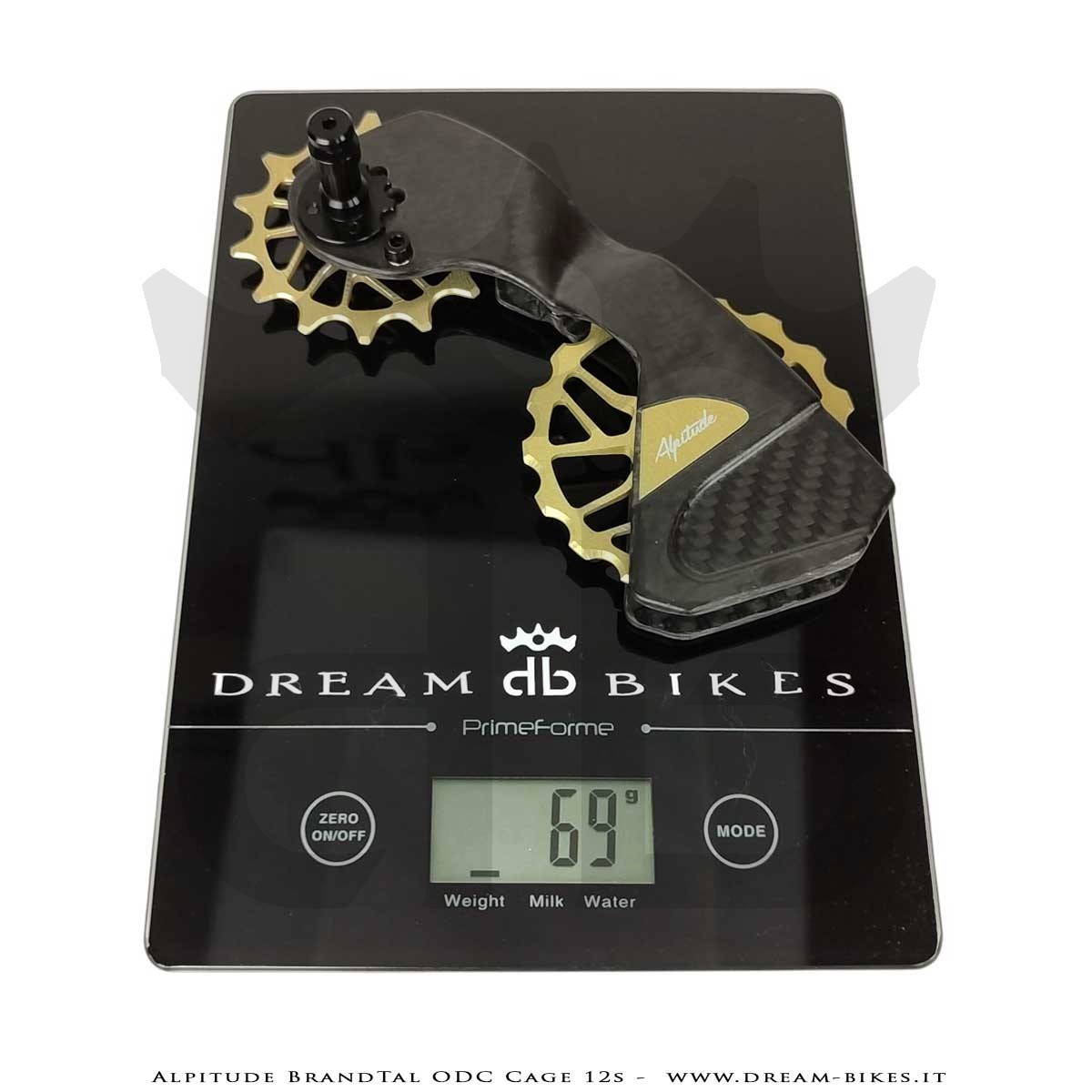 Alpitude Brandtal ODC - Gabbia Cambio Completa Carbon 12v con Pulegge Oversize e Cuscinetti Ceramici - Da 69 gr.