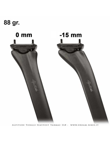 Alpitude Tonale Ultralight Carbon Aero Seatpost for Specialized Tarmac SL8 from 88 gr.