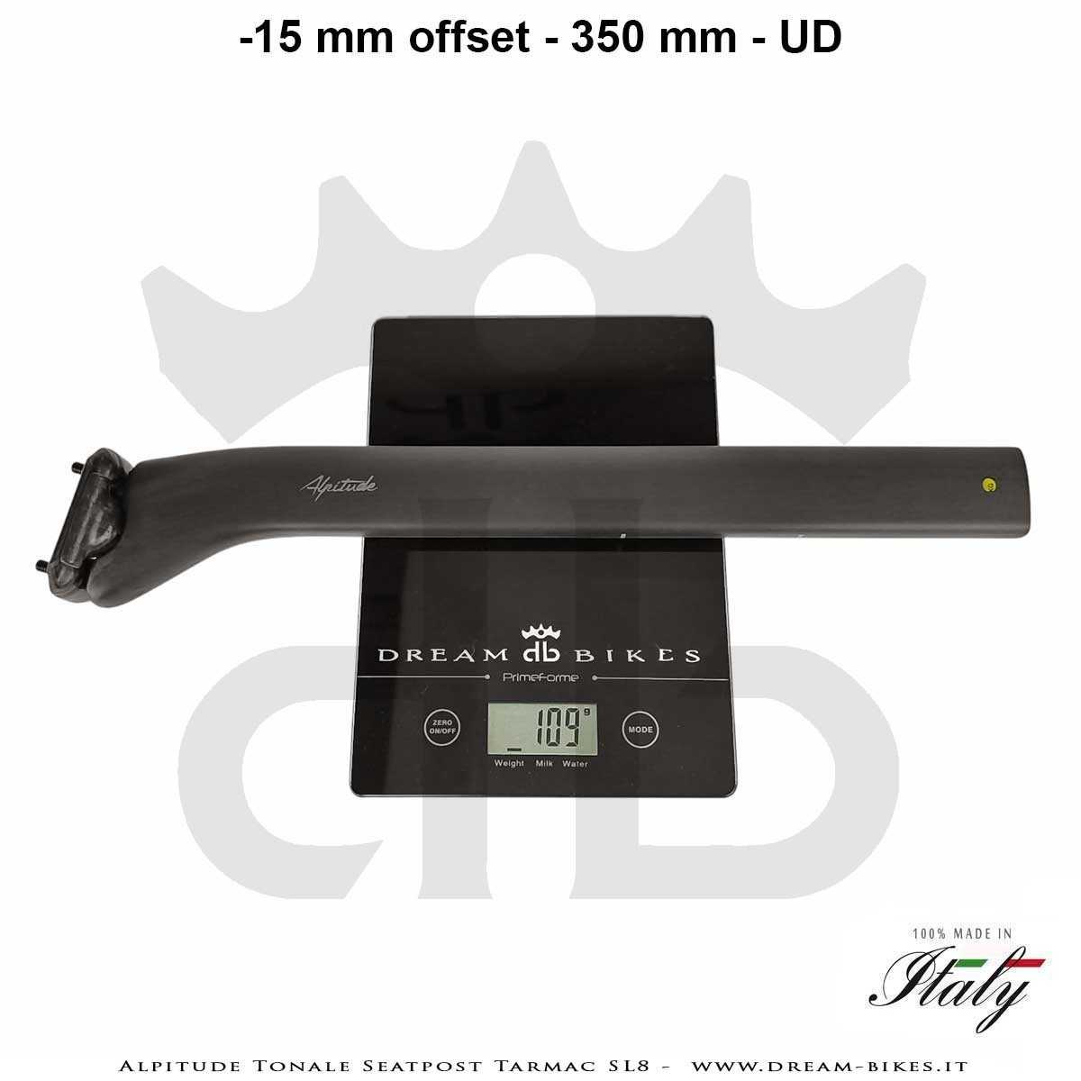 Alpitude Tonale Reggisella Carbon Aero Ultraleggero per Specialized Tarmac SL8 da 88 gr.