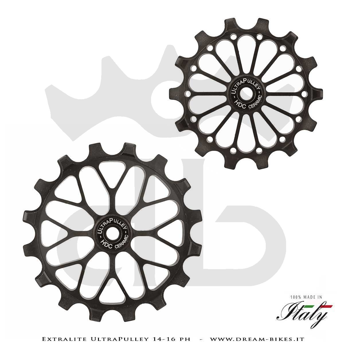 Extralite UltraPulley 14-16 PH Ultralight 14-16 Teeth Rear Derailleur Jockey Wheels For Sram 12s AXS T-Type