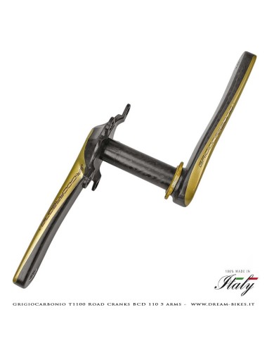 Pedivelle GrigioCarbonio Road T1100 BCD 110 mm - 5 Bracci - 225 gr.