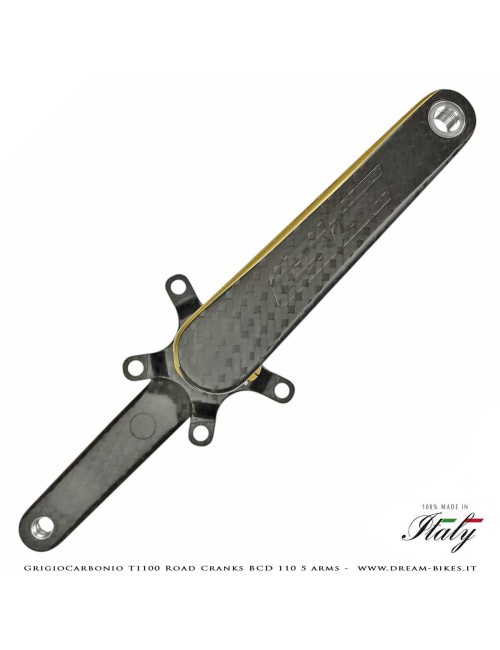 GrigioCarbonio Road T1100 BCD 110 mm Cranks - 5 Arms - 225 gr.