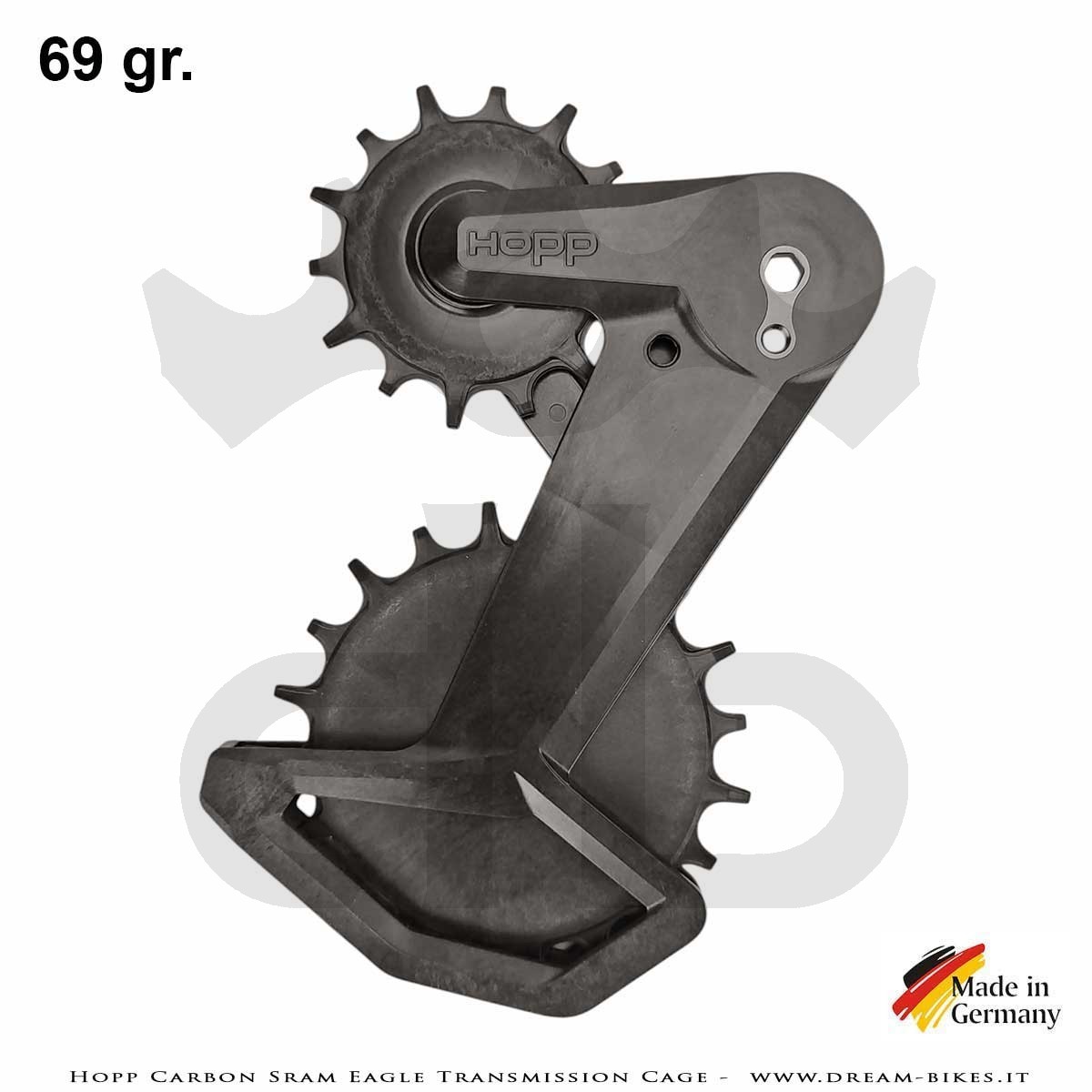Hopp Carbon Parts Gabbia Oversize Per Cambi Posteriori Sram Eagle Transmission AXS e Sram XPLR AXS 13s - 69 gr.