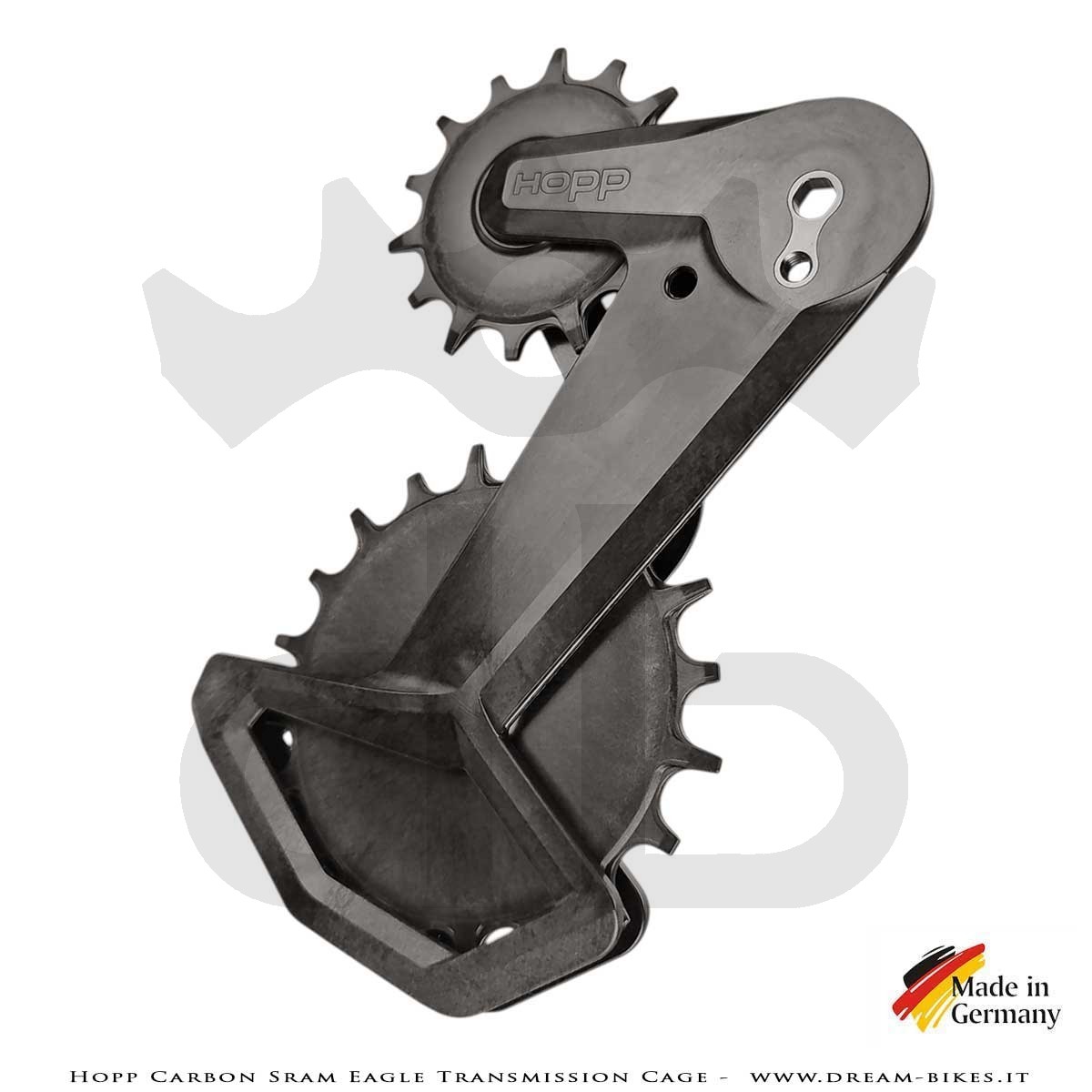 Hopp Carbon Parts Oversized Rear Derailleur Cage for Sram Eagle Transmission AXS and Sram XPLR AXS 13s Rear Derailleurs - 69 gr.