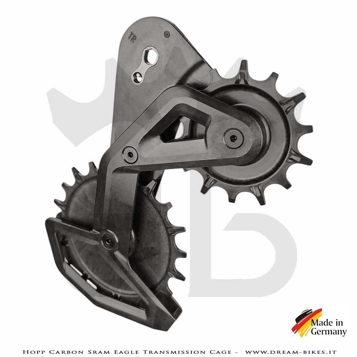 Hopp Carbon Parts Oversized Rear Derailleur Cage for Sram Eagle Transmission AXS and Sram XPLR AXS 13s Rear Derailleurs - 69 gr.