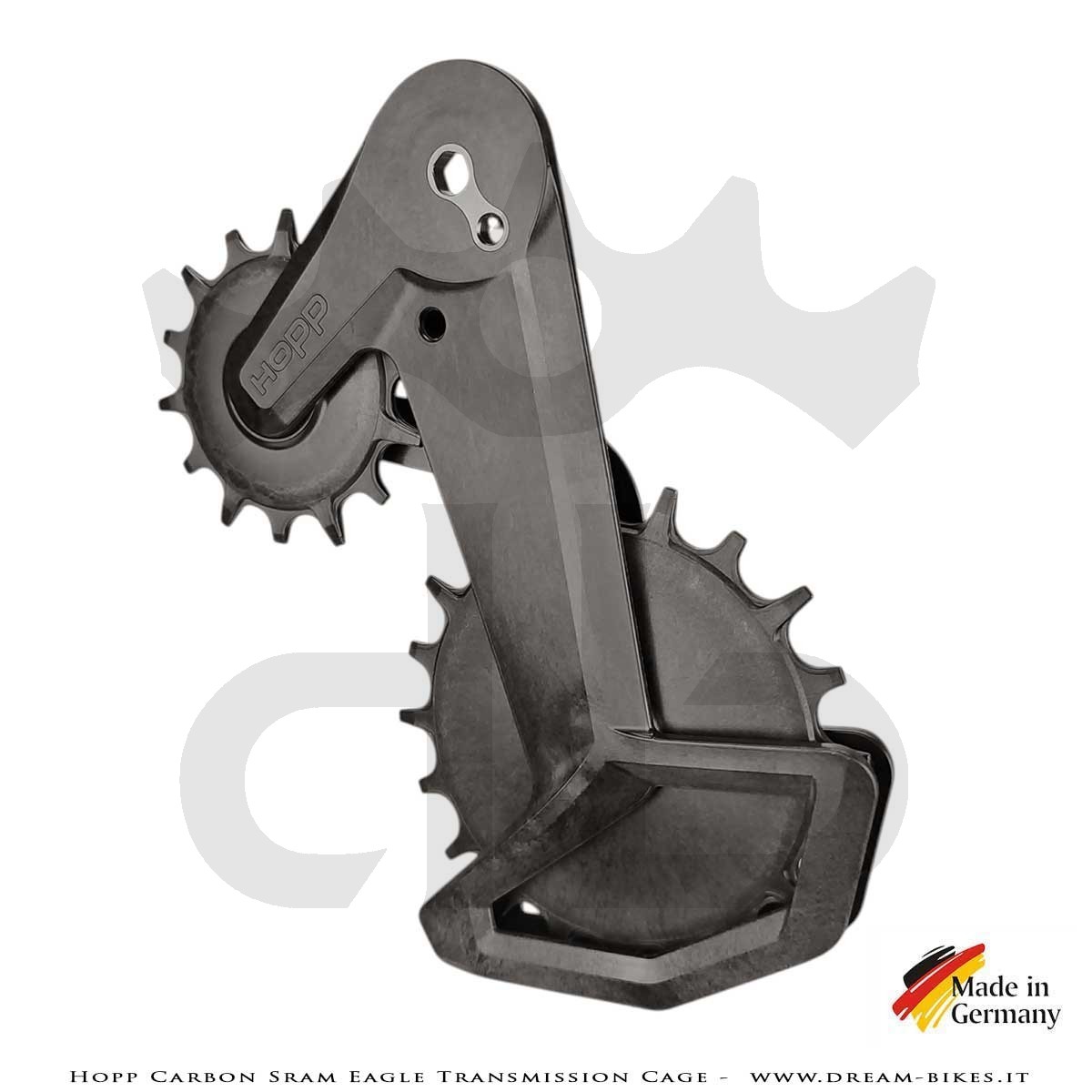 Hopp Carbon Parts Oversized Rear Derailleur Cage for Sram Eagle Transmission AXS and Sram XPLR AXS 13s Rear Derailleurs - 69 gr.