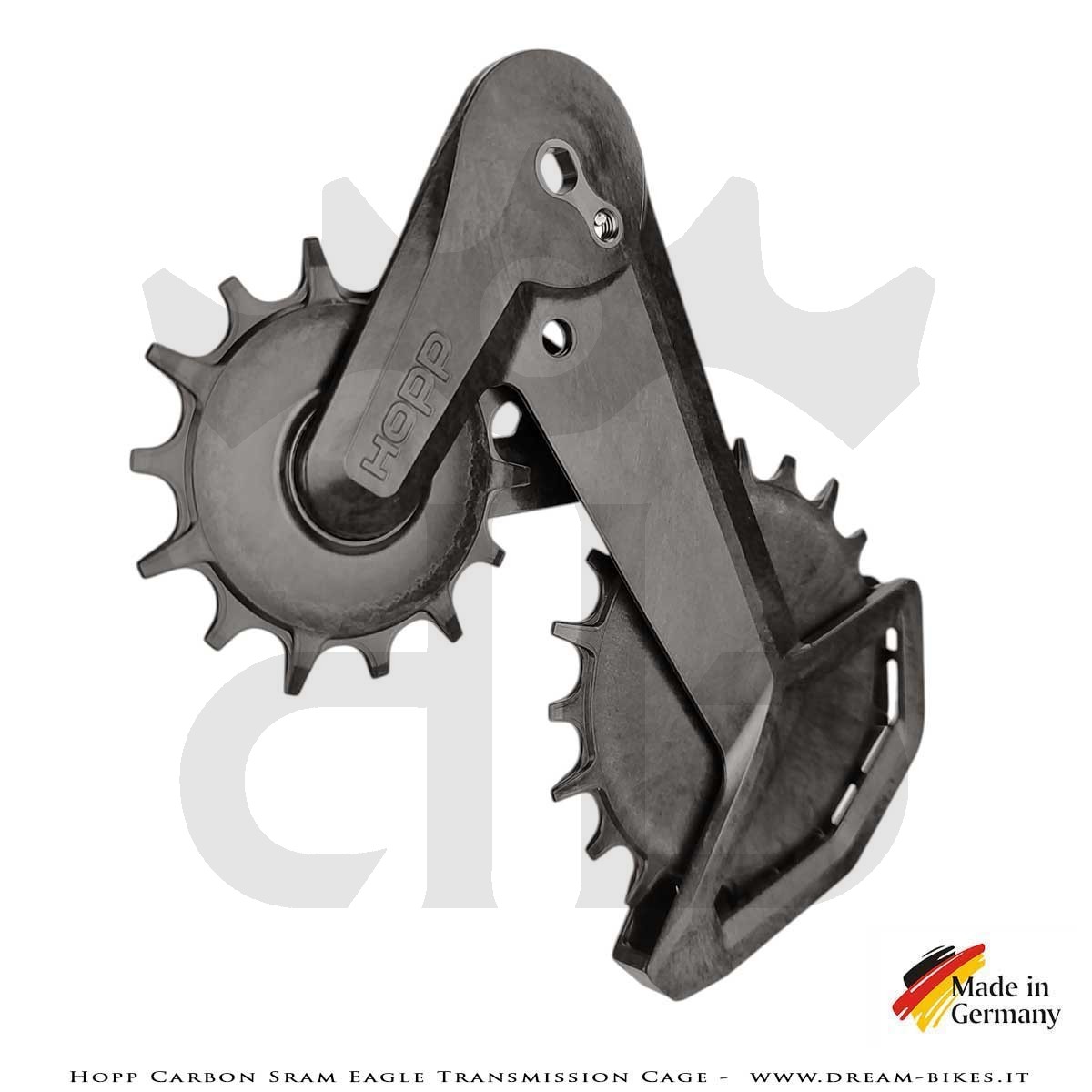Hopp Carbon Parts Oversized Rear Derailleur Cage for Sram Eagle Transmission AXS and Sram XPLR AXS 13s Rear Derailleurs - 69 gr.