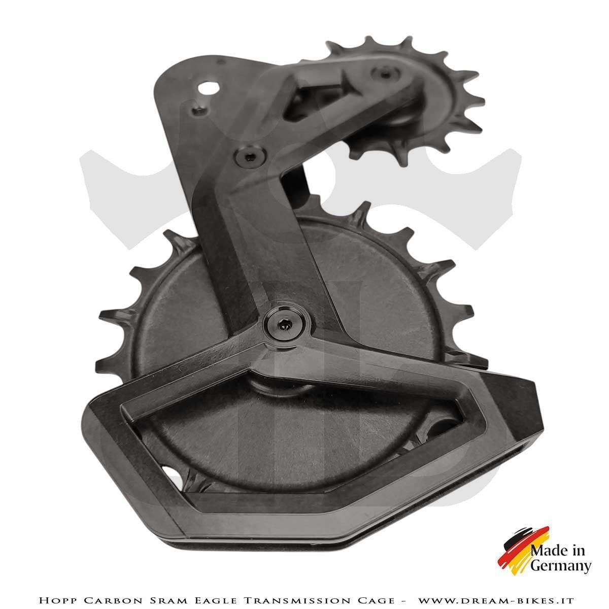 Hopp Carbon Parts Oversized Rear Derailleur Cage for Sram Eagle Transmission AXS and Sram XPLR AXS 13s Rear Derailleurs - 69 gr.