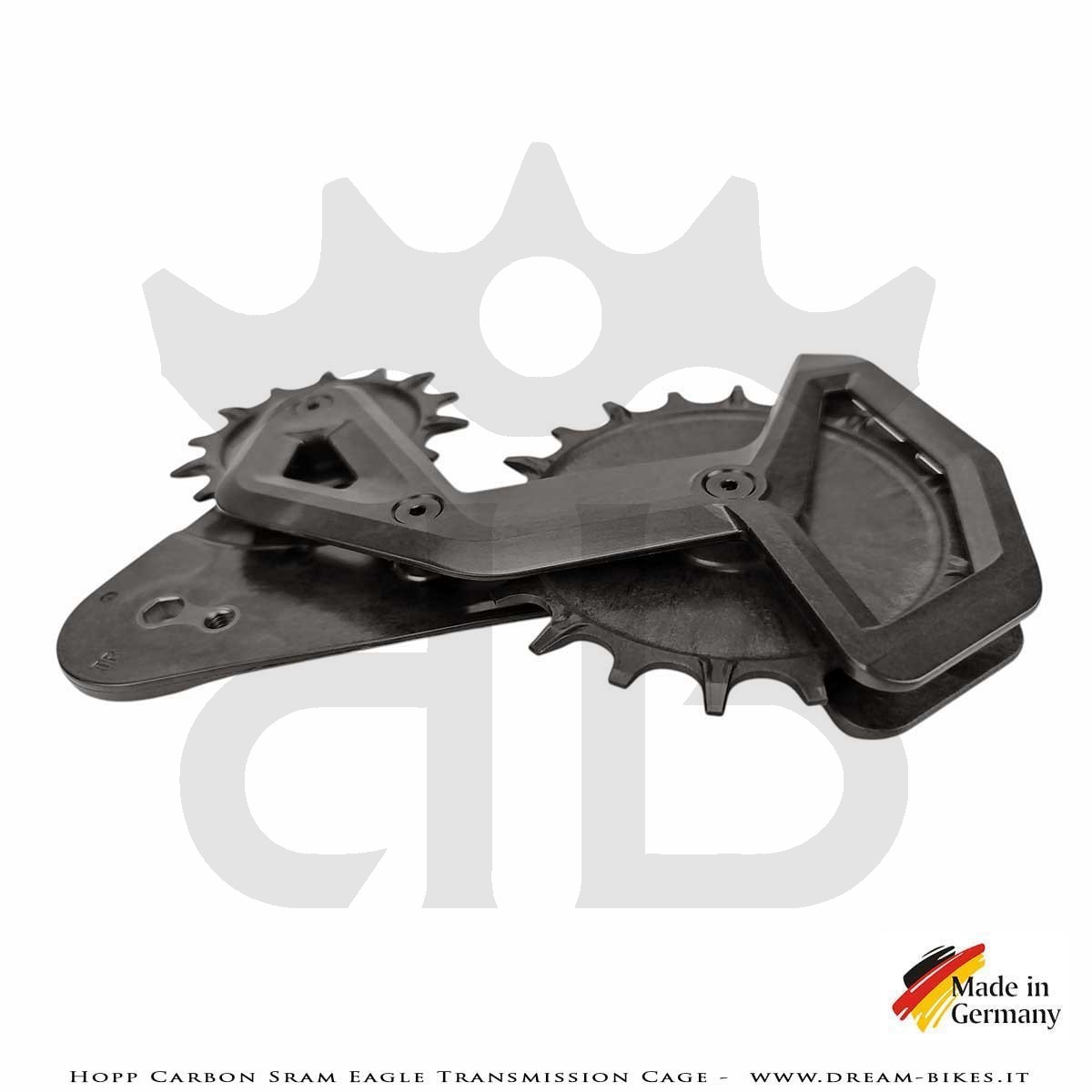 Hopp Carbon Parts Oversized Rear Derailleur Cage for Sram Eagle Transmission AXS and Sram XPLR AXS 13s Rear Derailleurs - 69 gr.