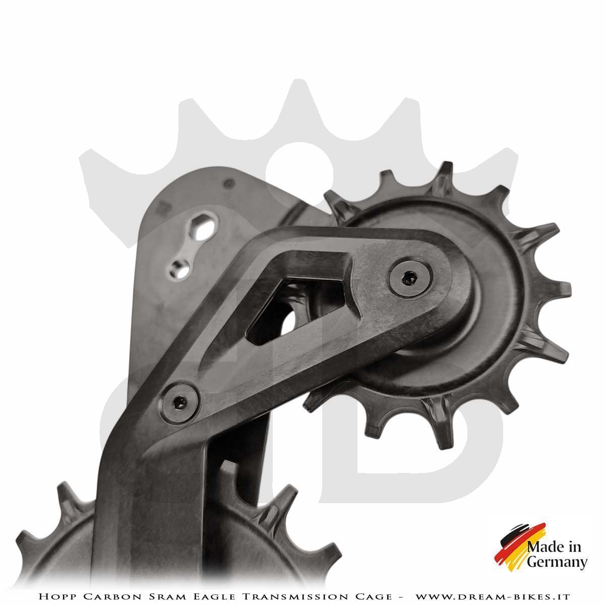 Hopp Carbon Parts Oversized Rear Derailleur Cage for Sram Eagle Transmission AXS and Sram XPLR AXS 13s Rear Derailleurs - 69 gr.