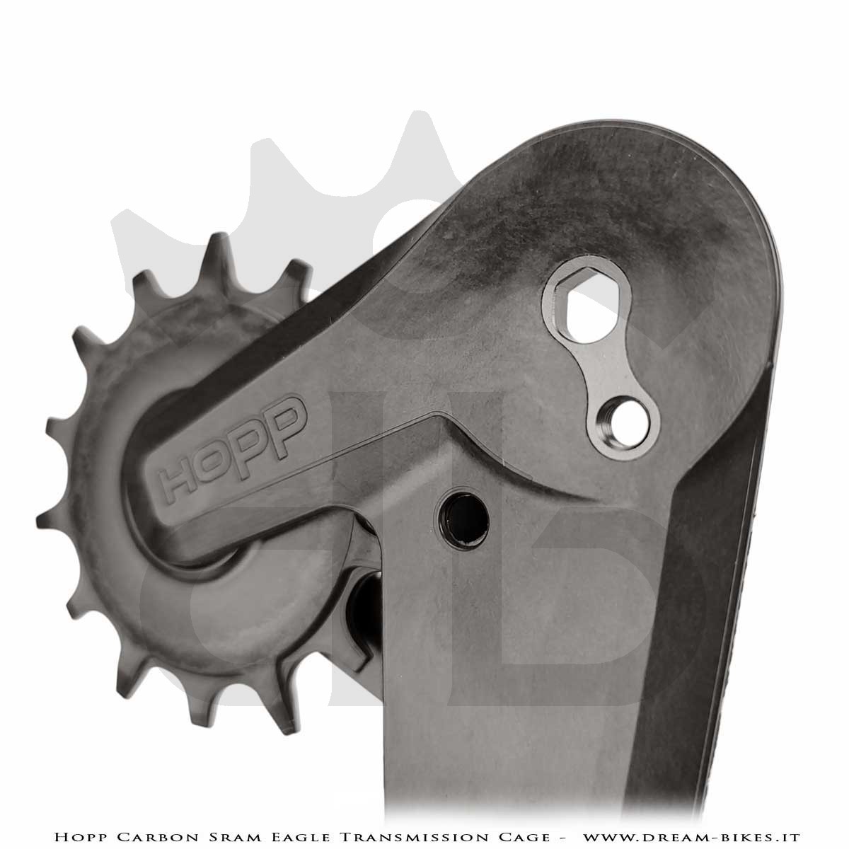 Hopp Carbon Parts Oversized Rear Derailleur Cage for Sram Eagle Transmission AXS and Sram XPLR AXS 13s Rear Derailleurs - 69 gr.