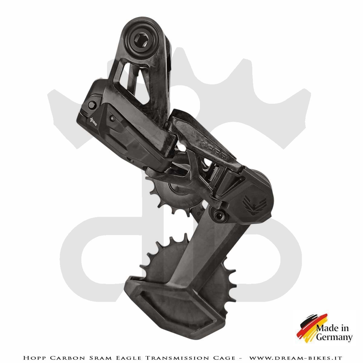 Hopp Carbon Parts Oversized Rear Derailleur Cage for Sram Eagle Transmission AXS and Sram XPLR AXS 13s Rear Derailleurs - 69 gr.