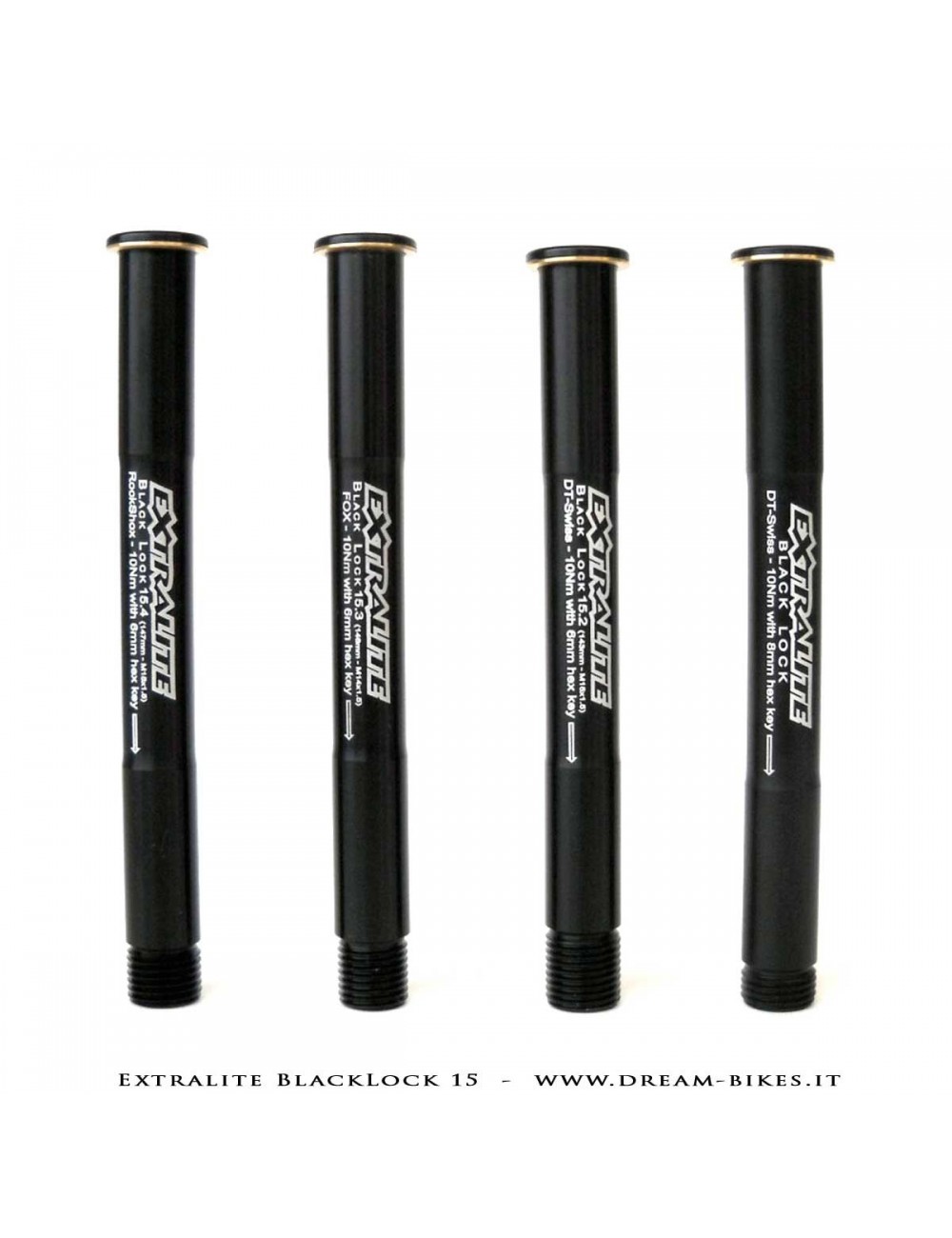 Extralite BlackLock QR15 Perno Passante Ruota Anteriore 15 mm