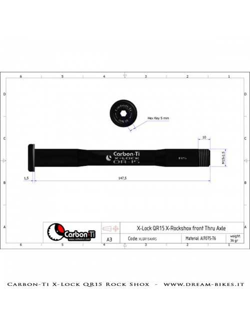 Carbon-Ti X-Lock QR15 Perno Passante Ruota Anteriore 15x100 e 15x110 Boost