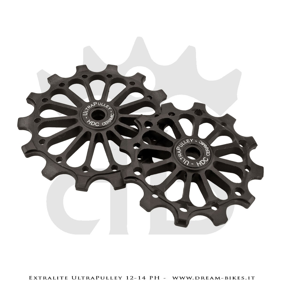 Extralite UltraPulley 12-14 PH Pulegge Cambio 12-14 Denti Ultraleggere Sram 12V