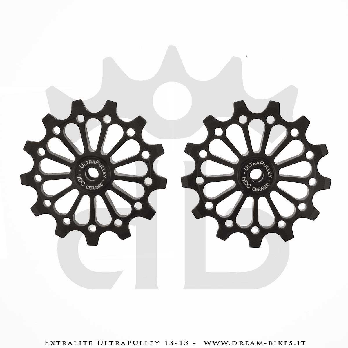 Extralite UltraPulley 13-13 Ultralight 13 Teeth Rear Derailleur Jockey Wheels For Shimano 12s