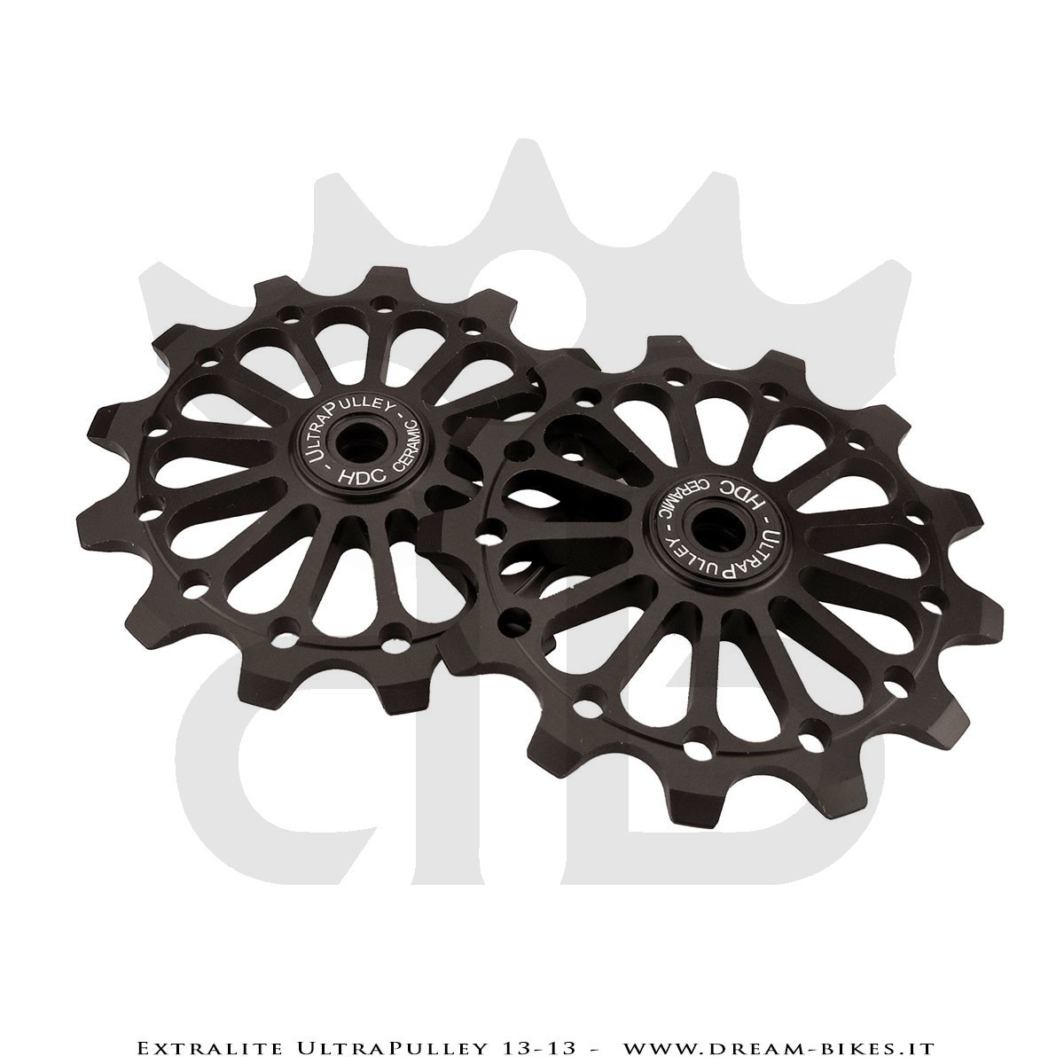 Extralite UltraPulley 13-13 Pulegge Cambio 13 Denti Ultraleggere Shimano 12V