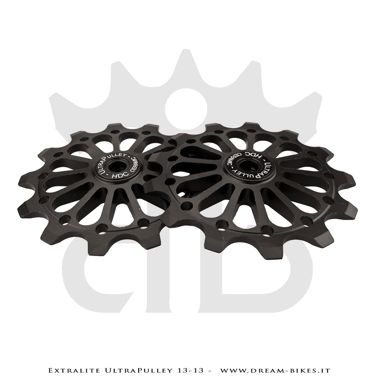 Extralite UltraPulley 13-13 Pulegge Cambio 13 Denti Ultraleggere Shimano 12V