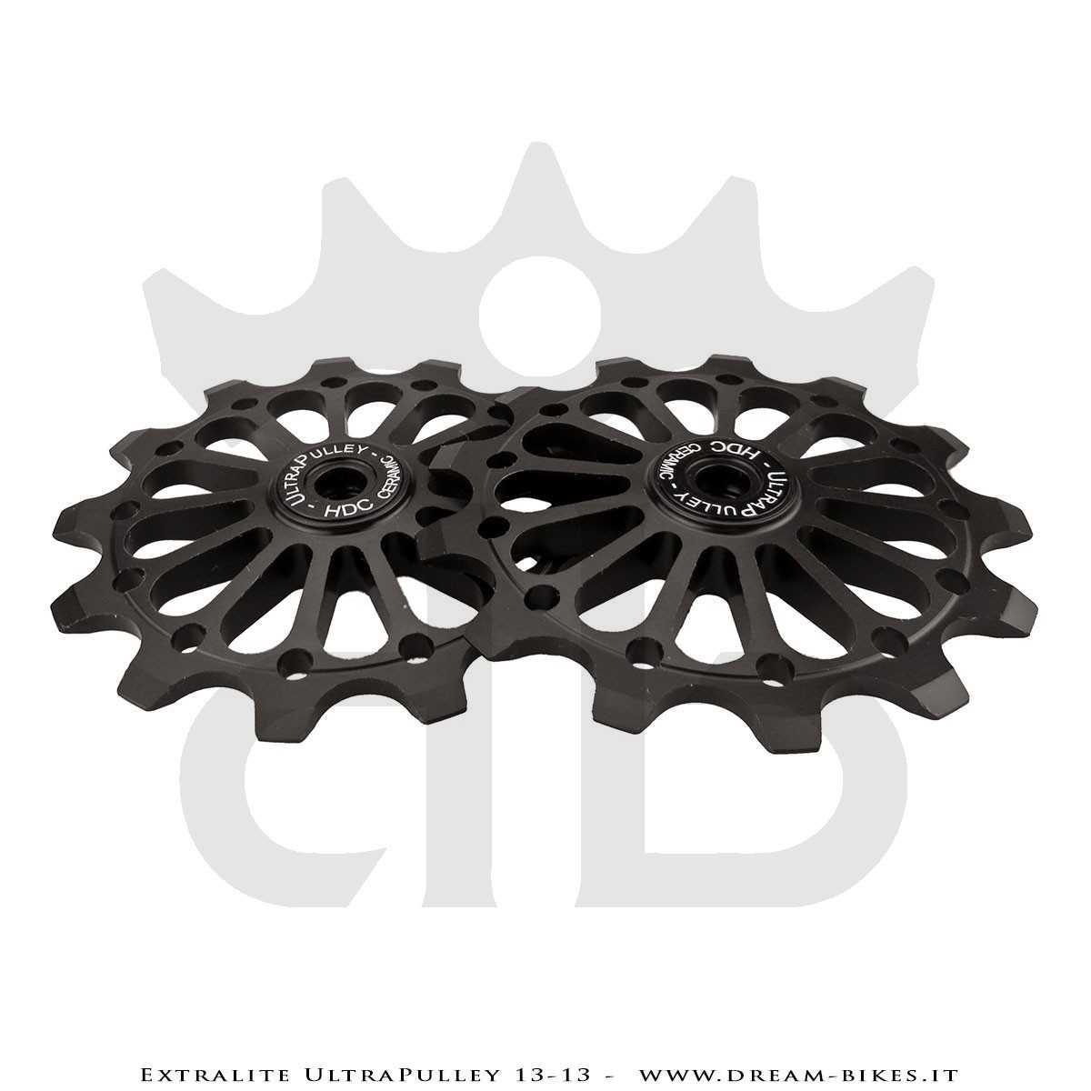 Extralite UltraPulley 13-13 Ultralight 13 Teeth Rear Derailleur Jockey Wheels For Shimano 12s