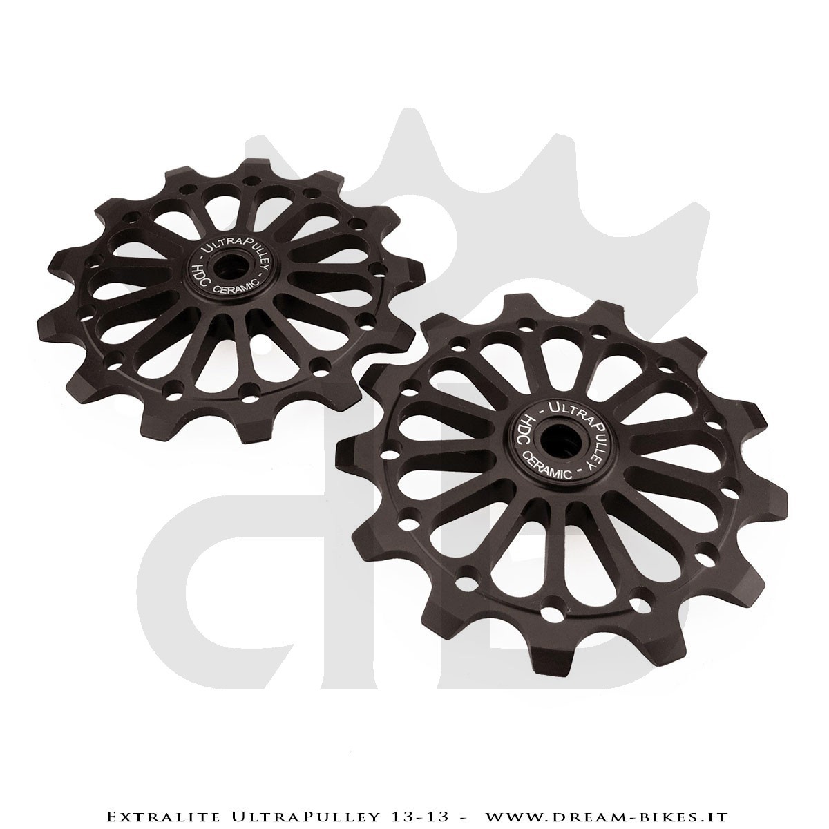 Extralite UltraPulley 13-13 Pulegge Cambio 13 Denti Ultraleggere Shimano 12V