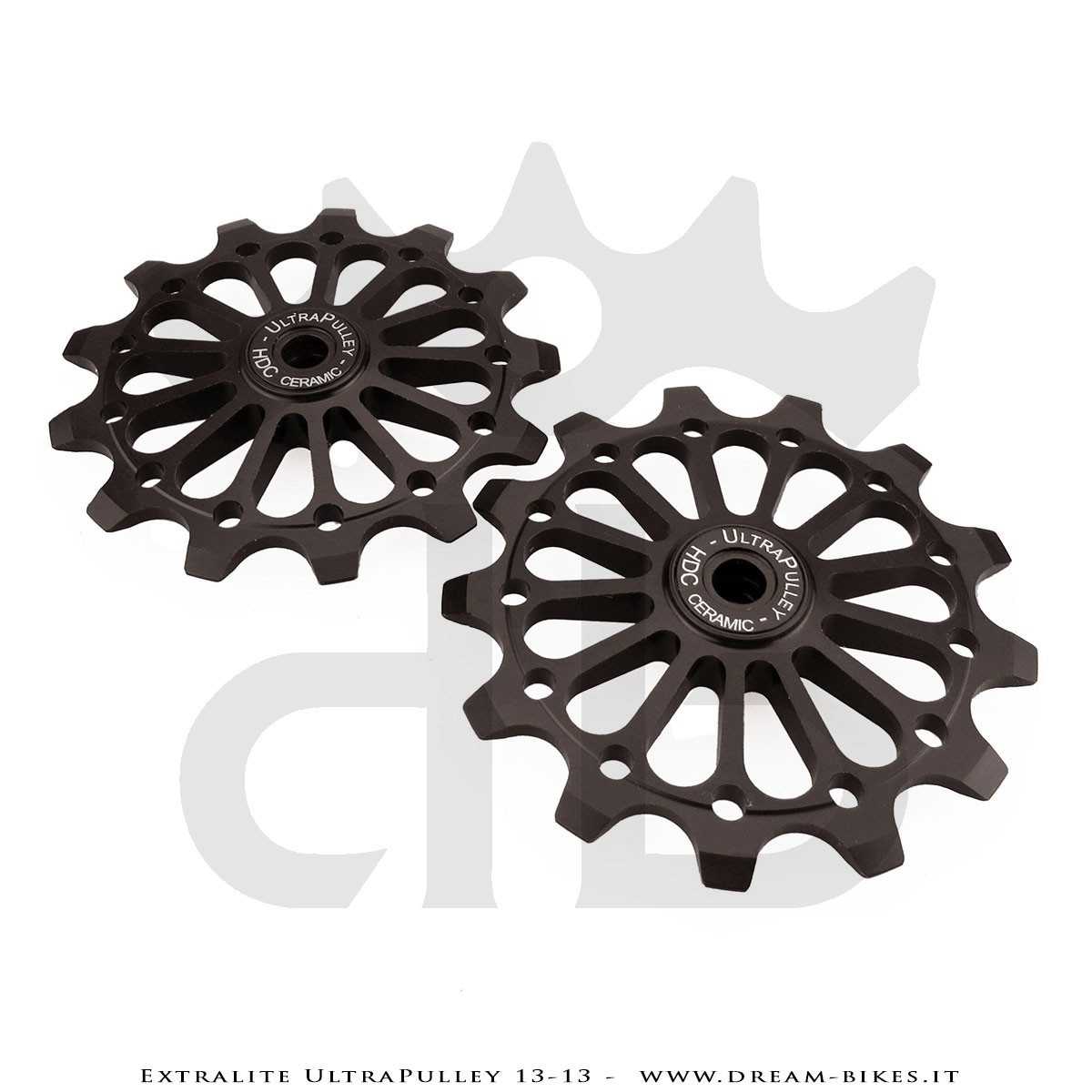 Extralite UltraPulley 13-13 Ultralight 13 Teeth Rear Derailleur Jockey Wheels For Shimano 12s
