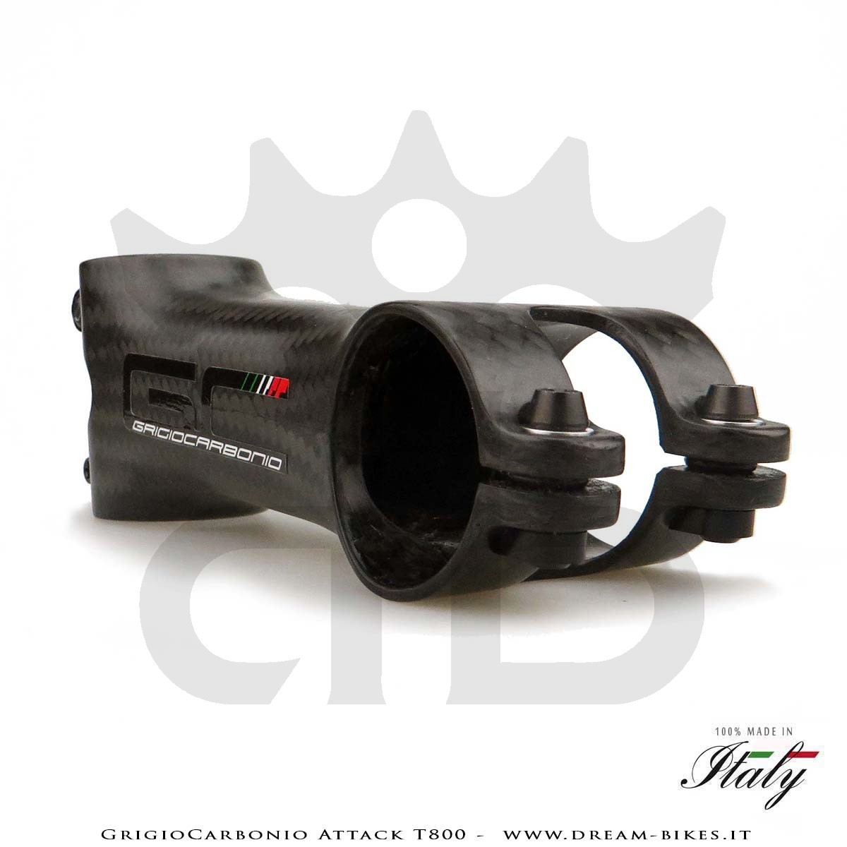 GrigioCarbonio Attack T800 Attacco Manubrio Carbon Ultraleggero
