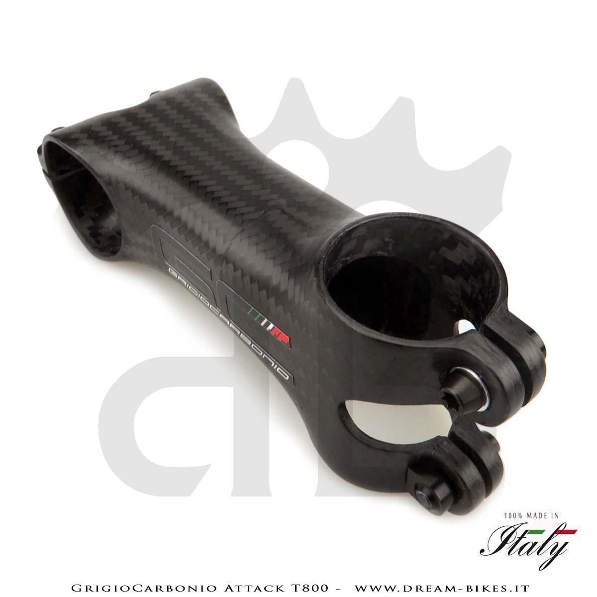 GrigioCarbonio Attack T800 Attacco Manubrio Carbon Ultraleggero