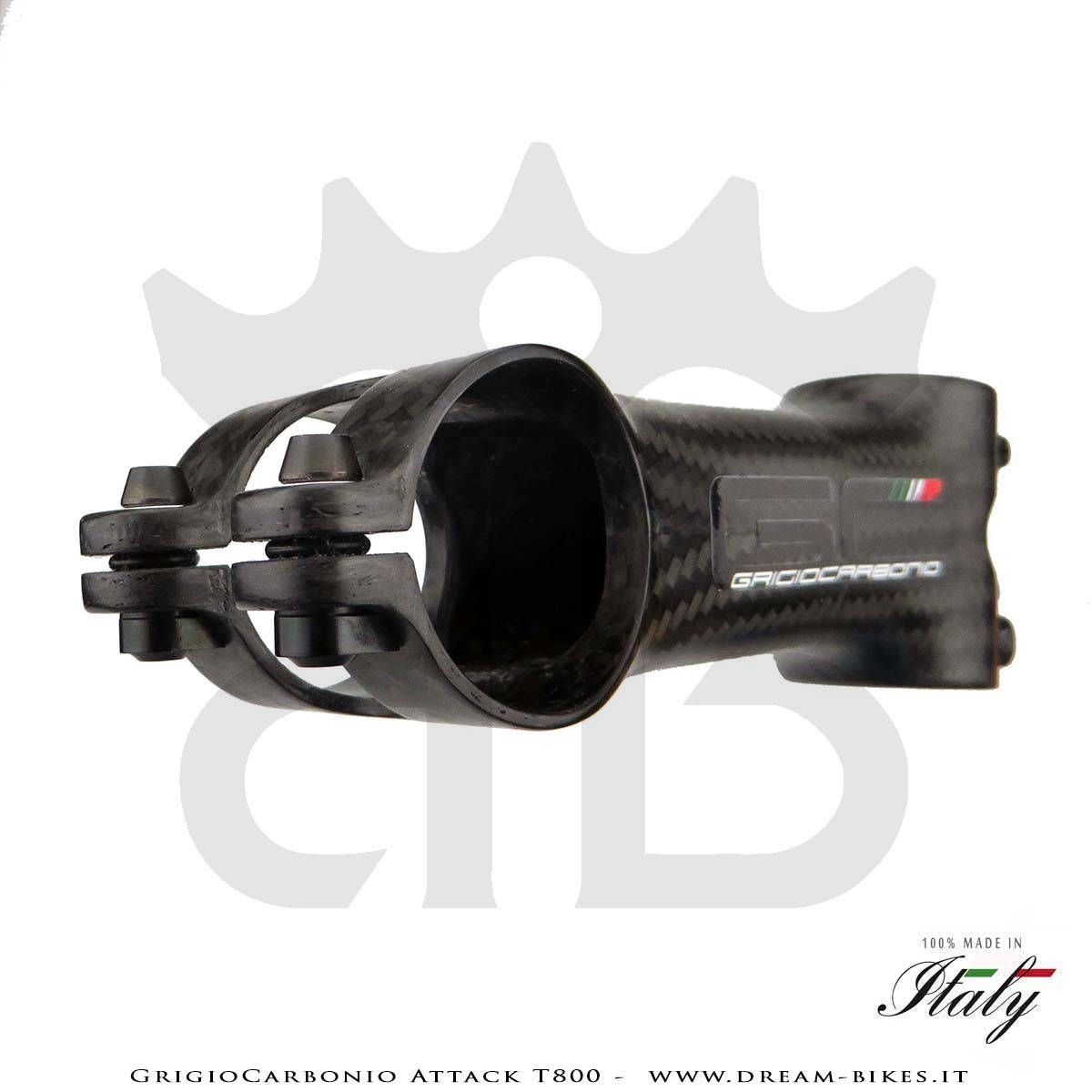 GrigioCarbonio Attack T800 Attacco Manubrio Carbon Ultraleggero