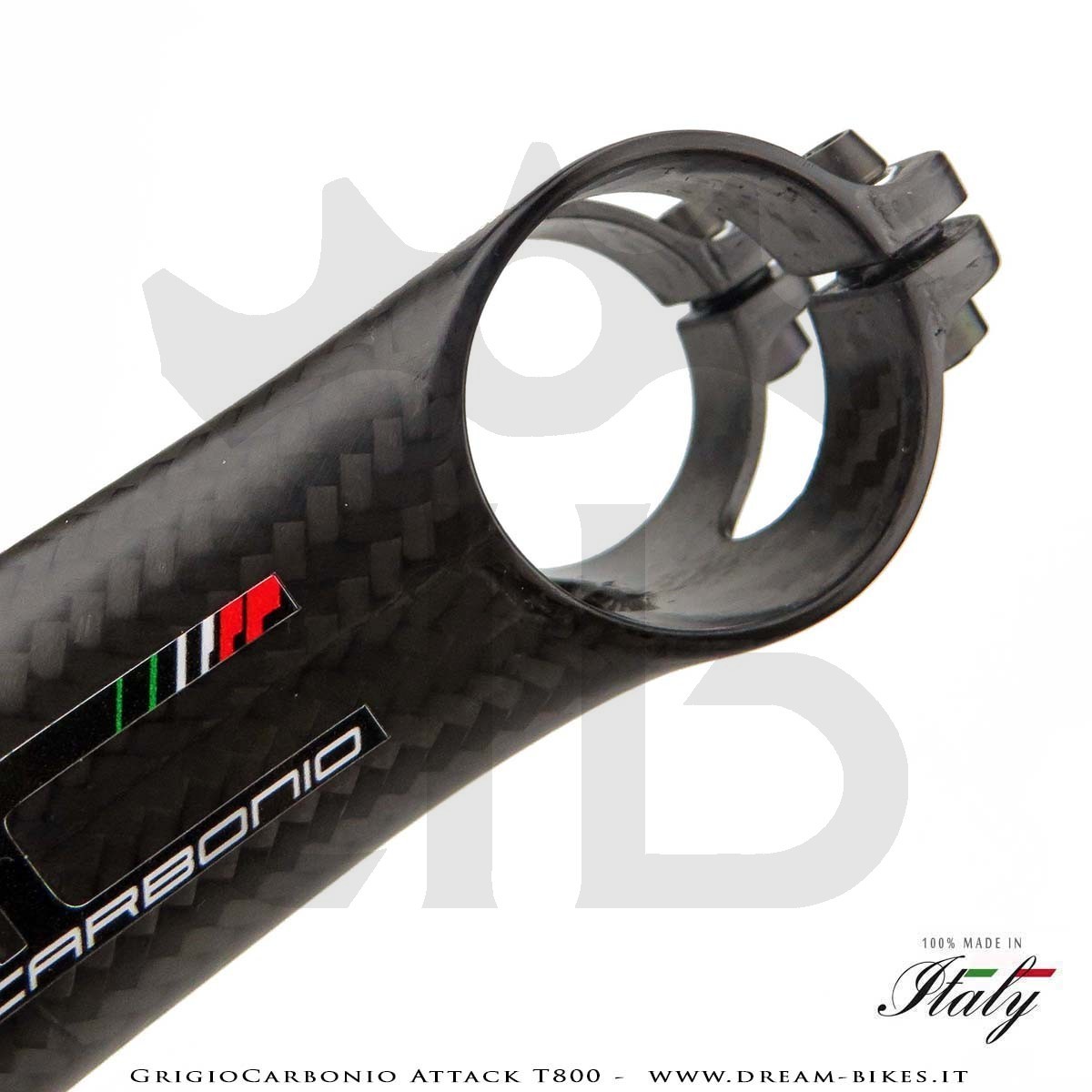 GrigioCarbonio Attack T800 Attacco Manubrio Carbon Ultraleggero