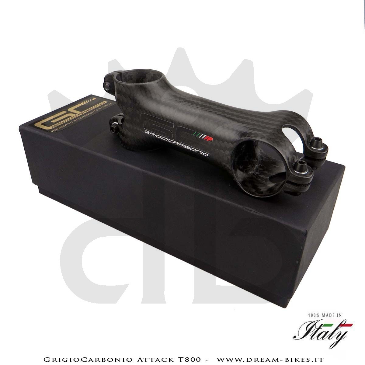 GrigioCarbonio Attack T800 Attacco Manubrio Carbon Ultraleggero