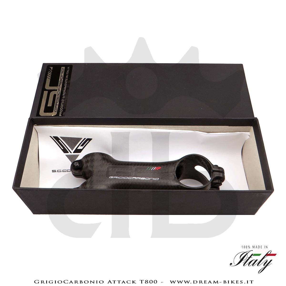 GrigioCarbonio Attack T800 Attacco Manubrio Carbon Ultraleggero